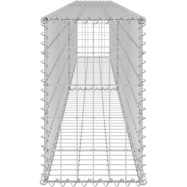 vidaXL Gabionenwand mit Abdeckung Verzinkter Stahl 300 x 30 x 50 cm 147820 – Bild 4