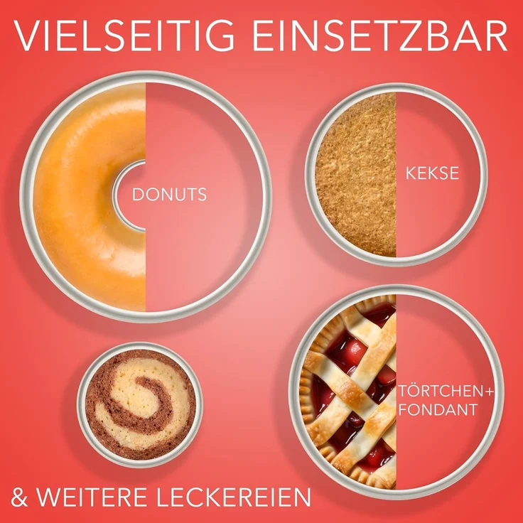 AVANA Ausstechform Ausstecher Ringe Keksformen Plätzchen Speiseringe Cookie Cutter Rund, Edelstahl, (12 Stück), Set Ausstechformen mit Aufbewahrungsbox – Bild 4