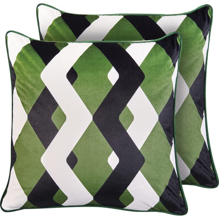 Gartenkissen 2er Set SWAY Geometrisches Muster 45 x 45 cm Bunt