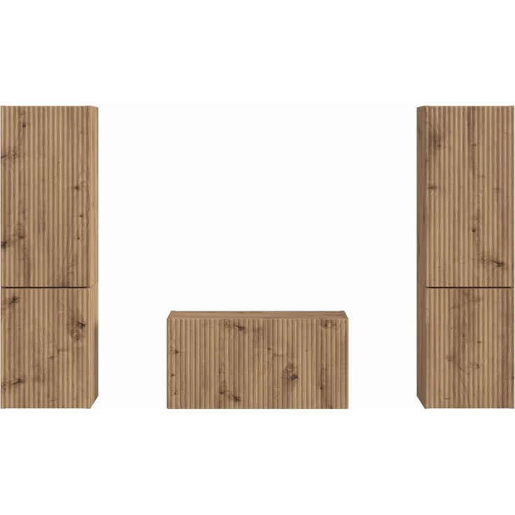 vidaXL TV-Schrankset 5 pcs Artisan-Eiche Holzwerkstoff 3409104 – Bild 8