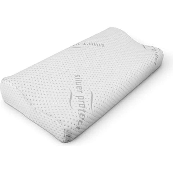 Bestlivings Nackenstützkissen "Silver-Protect" Bezug, Füllung: Polyurethan, Bezug: Polyester, Seitenschläfer, Rückenschläfer, Bauchschläfer, Memory Foam Nackenkissen (Nackenstützkissen 60x30cm) Viscoelastisch – Bild 10