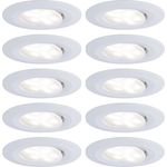 Paulmann 'Calla 99922' Einbauleuchte 10er-Set, BBC/IP65, schwenkbar, LED 10x680lm, 4000K 6W Weiß, 5 x Ø9 cm