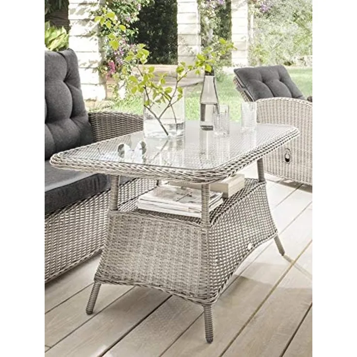Destiny Gartentisch CASA MERANO, (120x66x77cm), Aluminium, Polyrattan