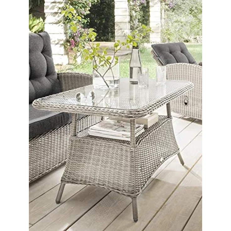 Destiny Gartentisch CASA MERANO, (120x66x77cm), Aluminium, Polyrattan – Bild 1