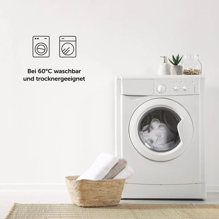 Blumtal Luxus Spannbettlaken 200x200 Boxspringbett bis 40cm Höhe - Oeko-Tex Zertifizierte Baumwoll Bettlaken 200x200 Boxspringbett - Spannbettlaken 200x200 Baumwolle - Weiss – Bild 6