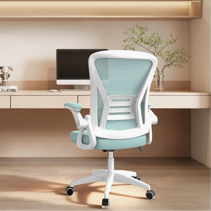ZAISZE Bürostuhl Bürostuhl – Ergonomischer Sitz – Sessel mit 90° klappbarer Armlehne (Platz sparen), Lordosenstütze – höhenverstellbar – Bild 2