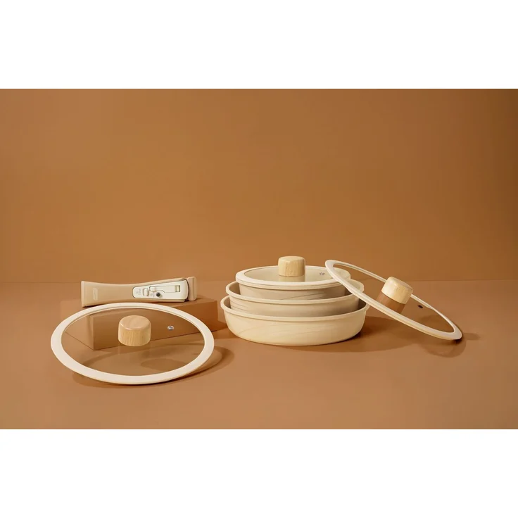Hermia Concept 'Hona Daily - Cream' Topfset (9-teilig), Creme, Ø 24 cm – Bild 7