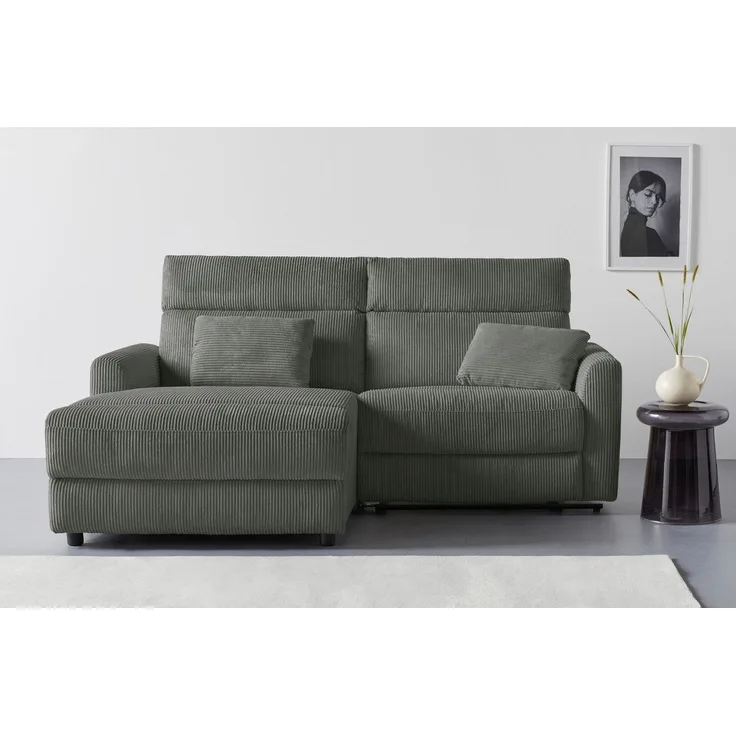 OTTO home Ecksofa JENNA L-Form, 209cm - OTTO. Verlässliche Qualität, manuelle o. elektrische Relaxfunktion, USB A/C, weicher Sitz, Cord.