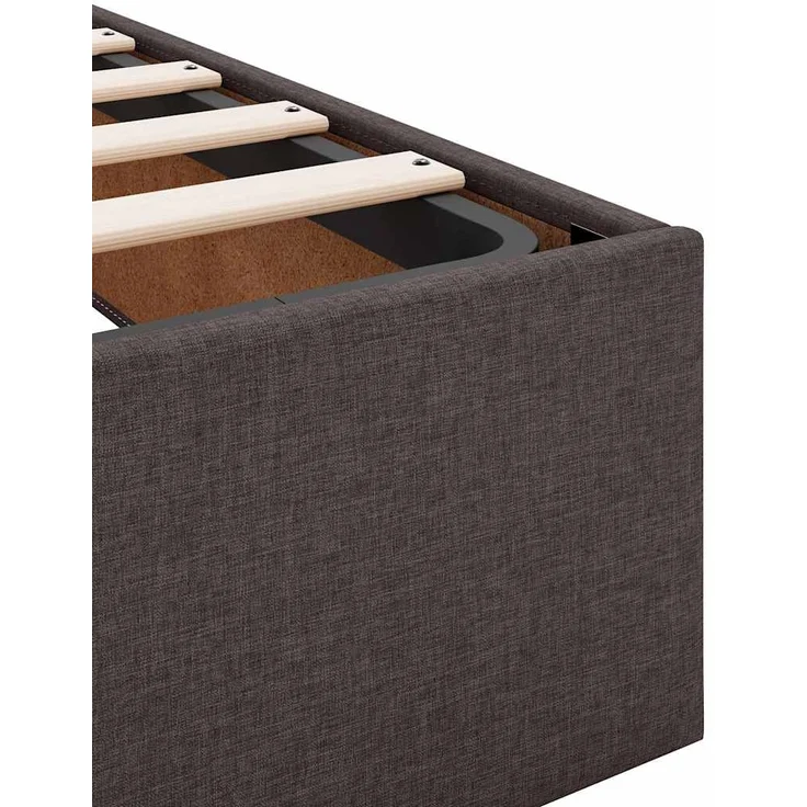 vidaXL Ottoman-Bett ohne Matratze Dunkelbraun 80x200 cm Stoff 3310836 – Bild 10