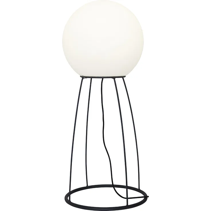 Große Stehleuchte ,Mallorca mit Kugelleuchte und Metallständer, E27, 95cm, Ø 38cm