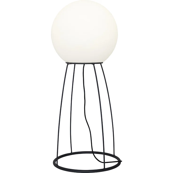 Große Stehleuchte ,Mallorca mit Kugelleuchte und Metallständer, E27, 95cm, Ø 38cm – Bild 1