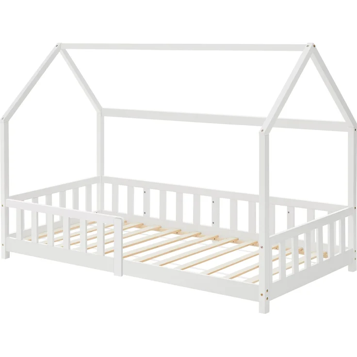 Hausbett Hesel, Kinderbett und Lattenrost, Weiß, 90x200 cm – Bild 2