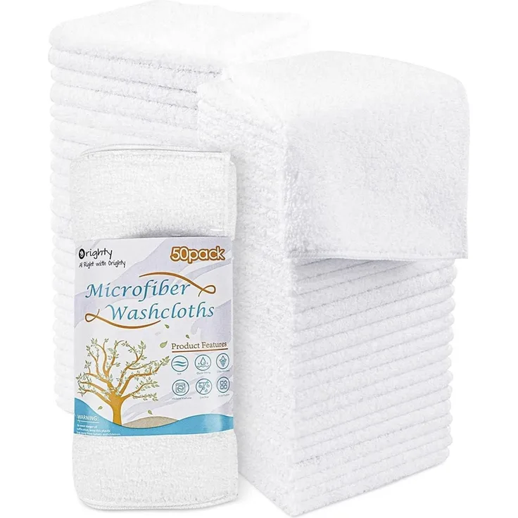 Mikrofaser Waschlappen Handtücher Set 50er Pack saugfähig weich multifunktional