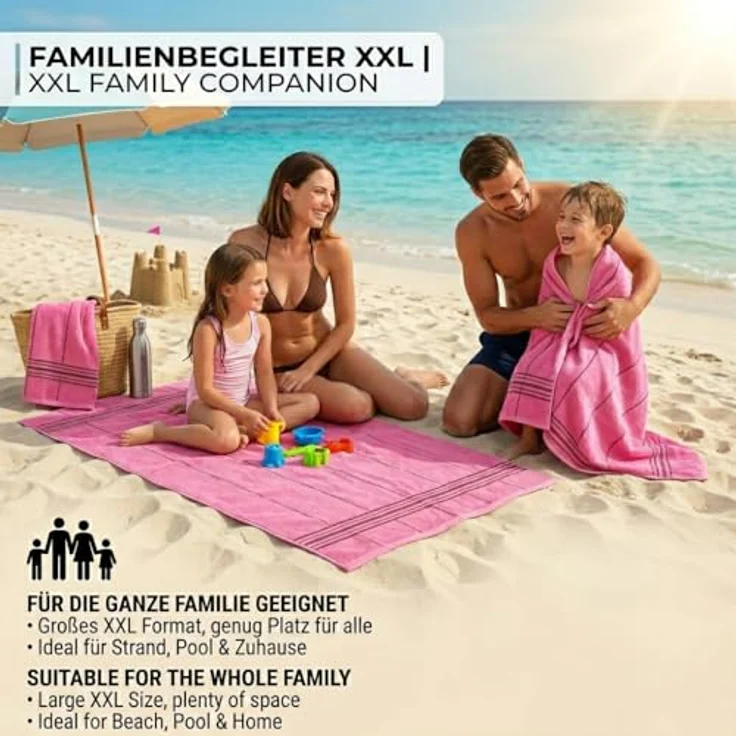 Betz Strandtuch Betz XXL Badetuch LINES Strandtuch Saunahandtuch Liegetuch 90x180 cm, 100% Baumwolle – Bild 7