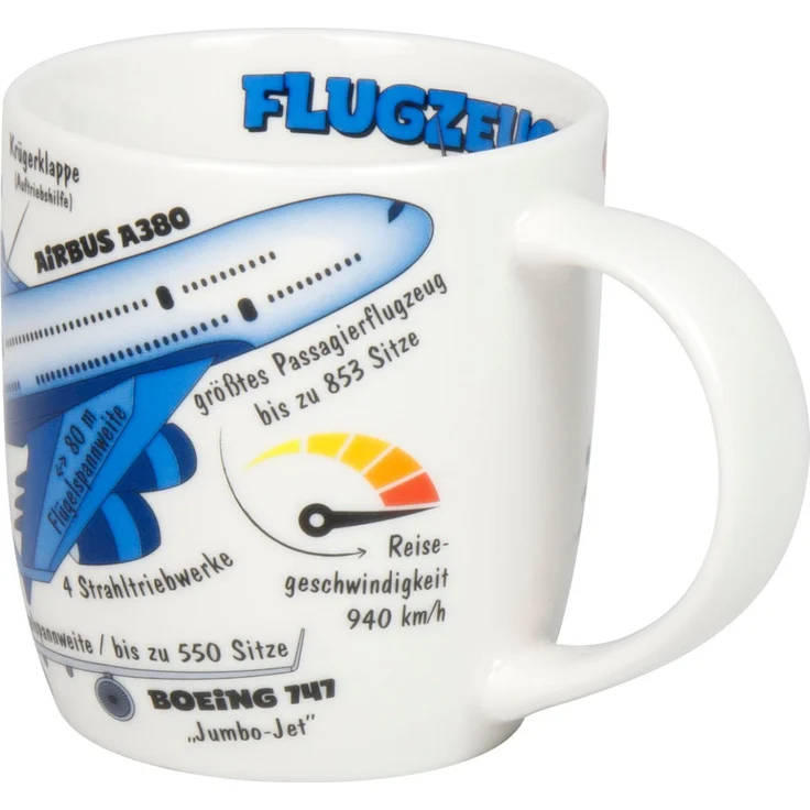 KÖNITZ 1172673028 Kid's Wissen Flugzeuge 230 ml aus Porzellan / Kinderbecher – Bild 3