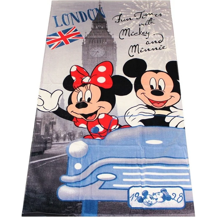 Disney Strandtücher Disney Minnie Maus + Micky Maus Handtuch 70x140cm 2er-Set, Frottee (2-St) – Bild 2