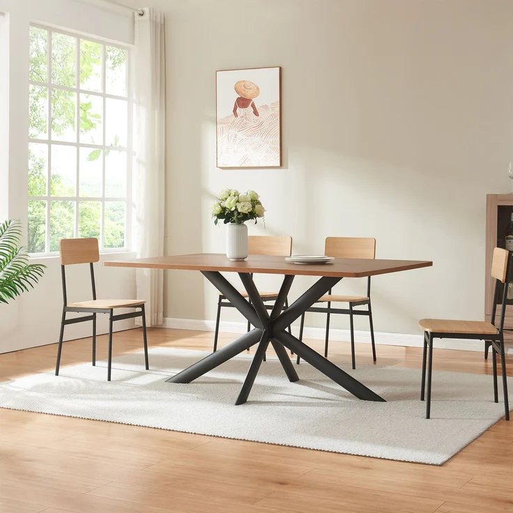 Tischgestell Svallersun ovales Profil 140x78x71,5 cm Schwarz [en. casa] – Bild 3