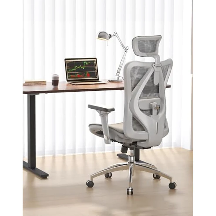 SIHOO M57 Ergonomischer Bürostuhl mit 3-Wege-Armlehnen, Lendenwirbelstütze und Verstellbarer Kopfstütze Hohe Rückenlehne Neigungsfunktion – Bild 3