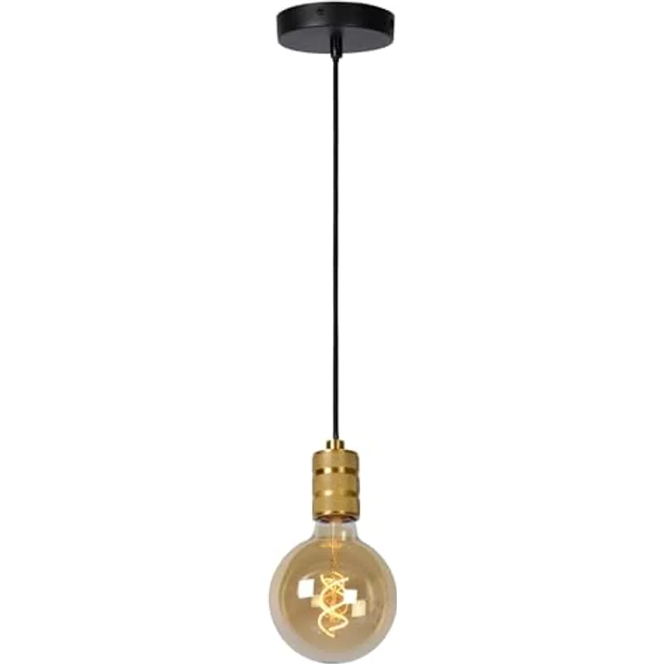 LUCIDE JOVA - Pendelleuchten - Ø 12 cm - 1xE27 - Mattes Gold/Messing