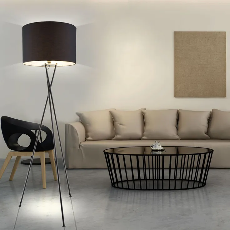 LED Stehlampe für Ihr Esszimmer mit Textil Schirm GUSTAV