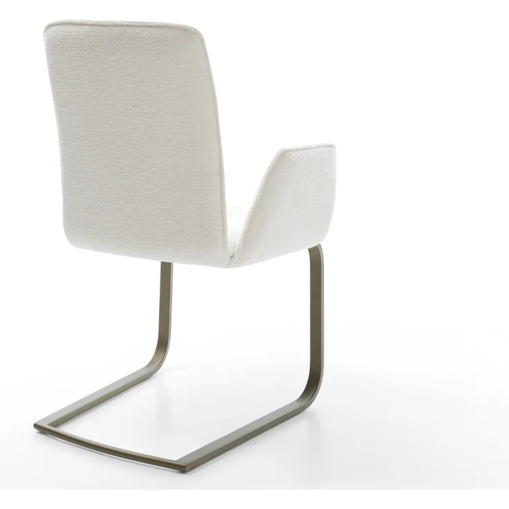 Freischwinger Vinja-Flex Bouclé Soft Beige Freischwinger flach Effektfinish Titan – Bild 5