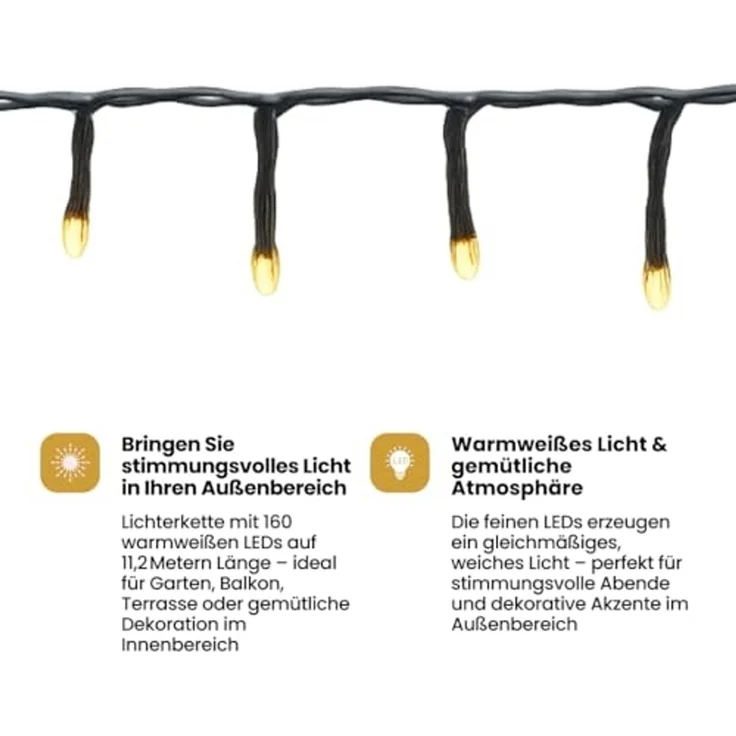 Star LED-Lichterkette 'Akku', 160 warmwhite LED, – Bild 2