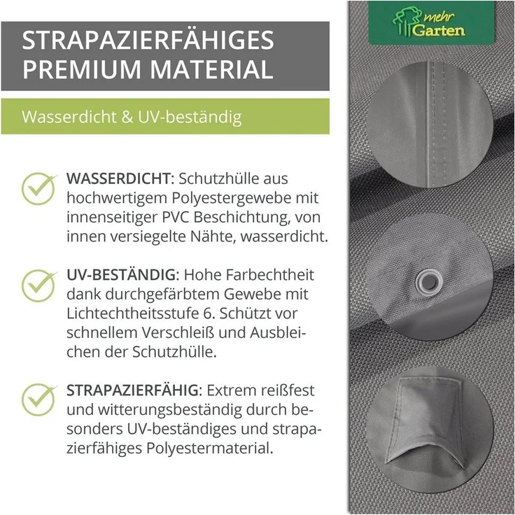 mehr Garten Gartenmöbel-Schutzhülle Premium, Lounge Abdeckung L-Form I Abdeckung Gartenmöbel Winterfest I Gartenmöb – Bild 2