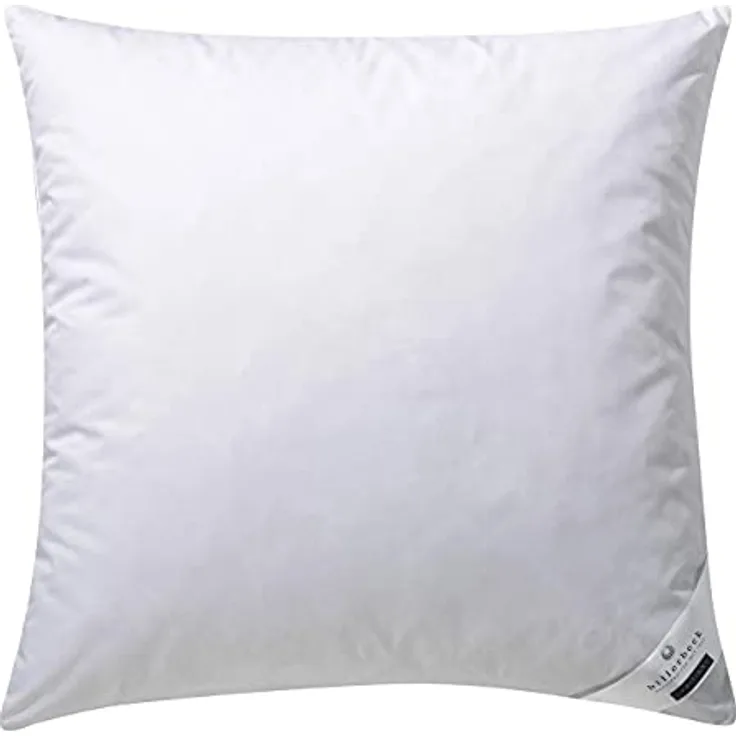 Billerbeck Kopfkissen Gabriela 3-Kammern-Kissen, Daunenkissen mit Gänsedaunen und -Federn, 40 x 80 cm, feste Stützkraft, waschbar bis 60 °C, für Hausstauballergiker geeignet