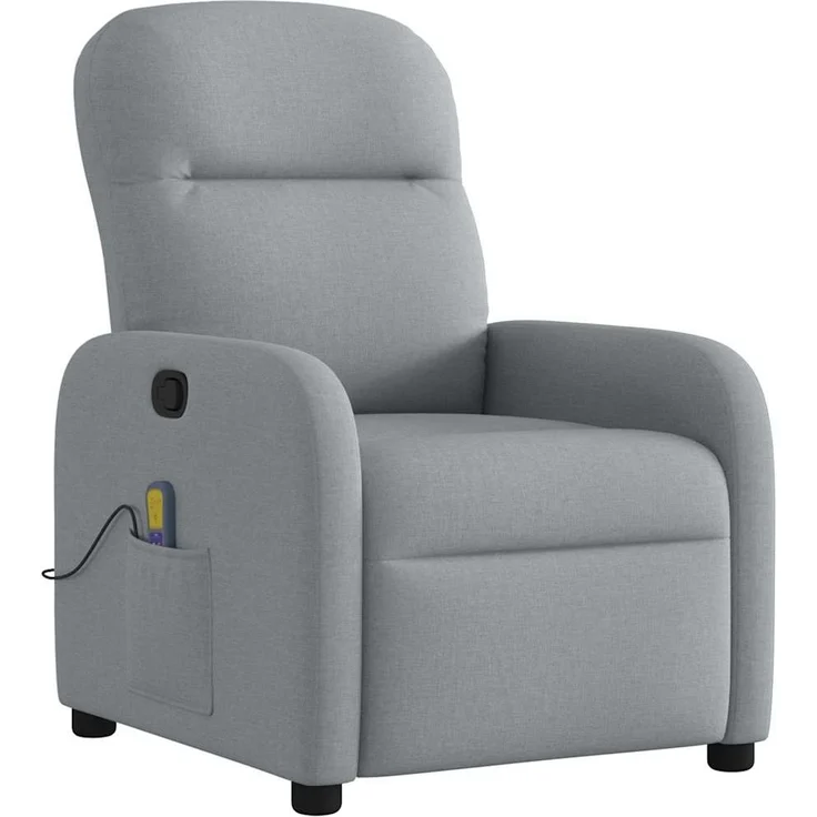 vidaXL Massagesessel Hellgrau Stoff 4015532 – Bild 1