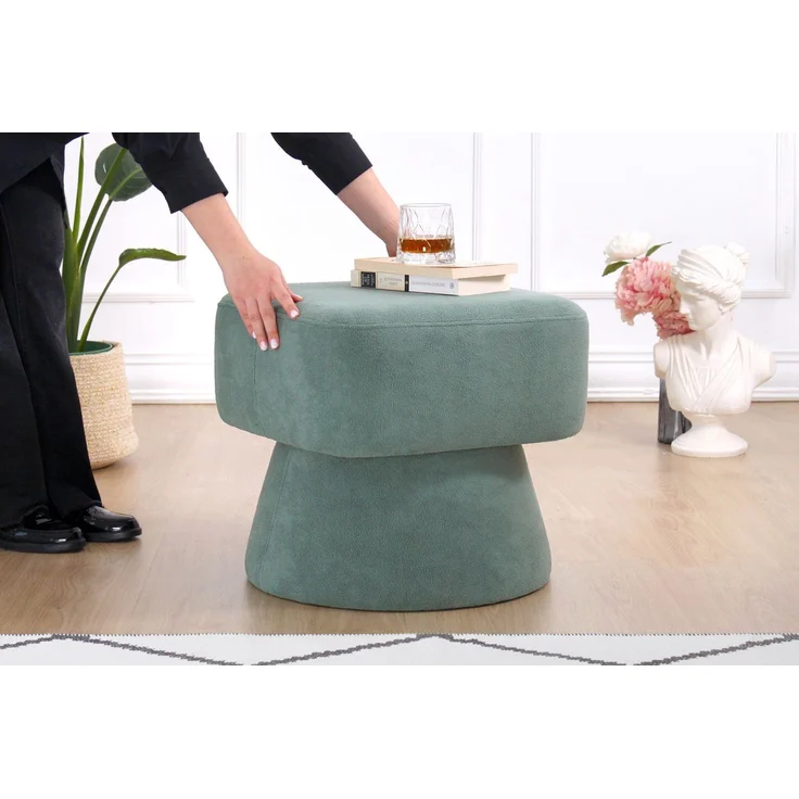 Hanah Home 'Mullin - Green' Pouffe, Grün, 45 x 42 x 45 cm – Bild 2