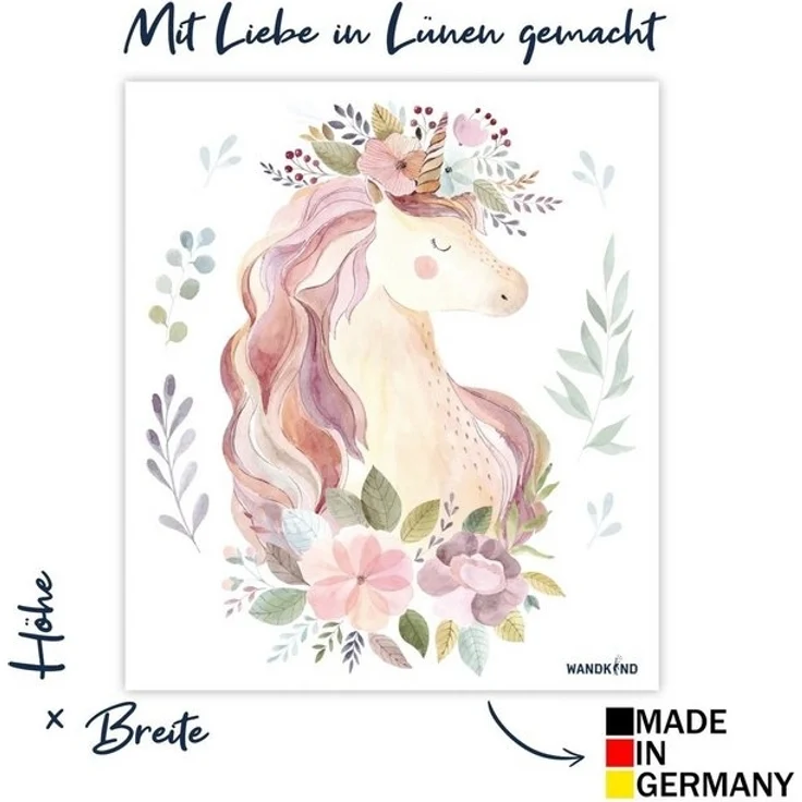 WANDKIND Wandtattoo Magisches Einhorn V251, rückstandslos abziehbar – Bild 4