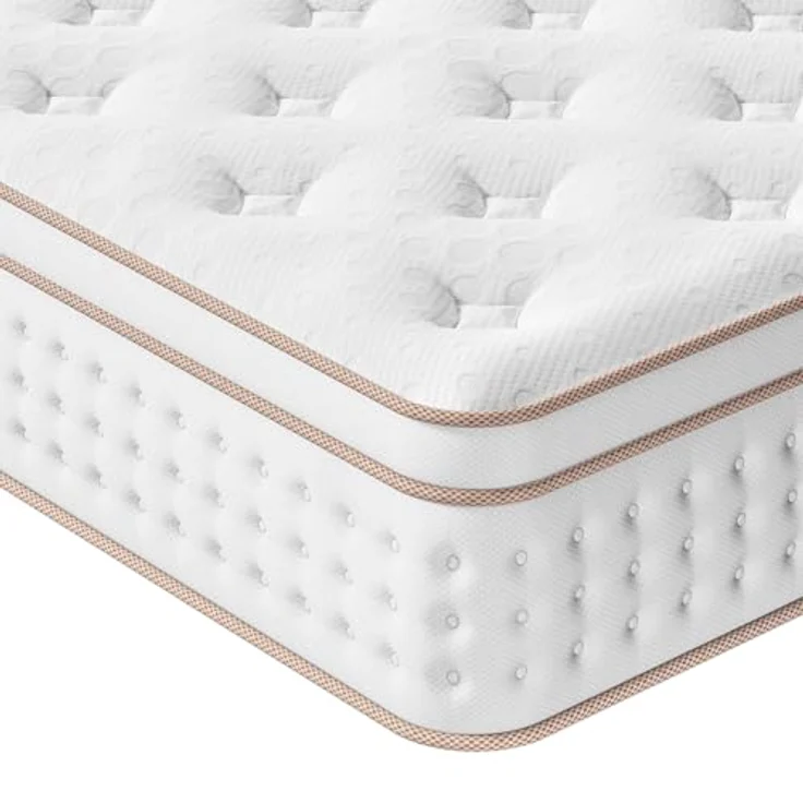 Vesgantti Matratze 140x200 Taschenfederkernmatratze 30 cm hoch, H3 Orthopädische Federkernmatratze, ÖkoTex Zertifiziert, Federkernmatratze Rollmatratze Mittelfest – Bild 1