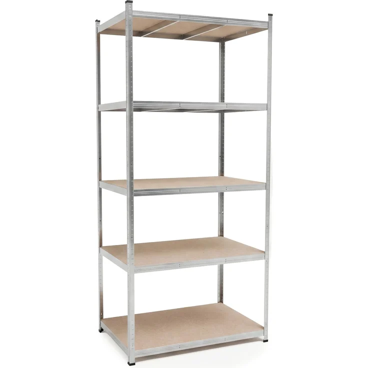 BELKO® Schwerlastregal C116 Verzinkt, 200x90x60 cm tief, Lagerregal & Kellerregal, Metallregal mit 5 Böden, Steckregal bis 875kg extrem belastbar (175kg pro Ebene), Werkstattregal