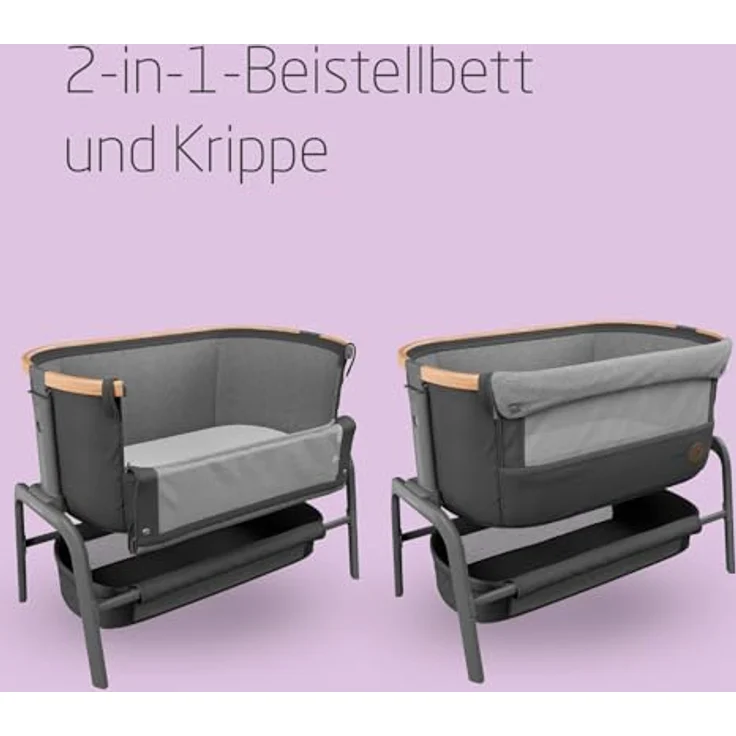 Maxi-Cosi Babybett/Beistellbett Iora, Essential Graphite – Bild 3