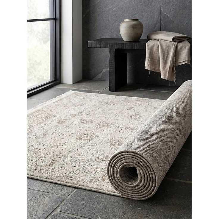 KADIMA DESIGN Teppich SCRIVIA Teppichläufer Beige 80x150 Orientalisch Polypropylen, Läufer, Höhe: 8 mm, Saugroboter-geeignet, Strapazierfähig, Pflegeleicht, Farbecht – Bild 4