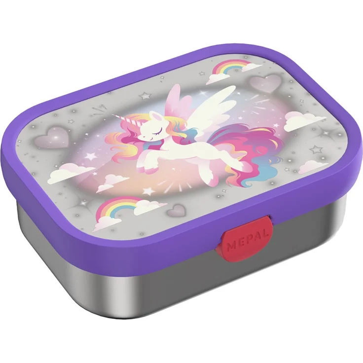 Mepal CAMPUS Edelstahl-Brotdose mit Gabel - Unicorn Glow – Bild 1