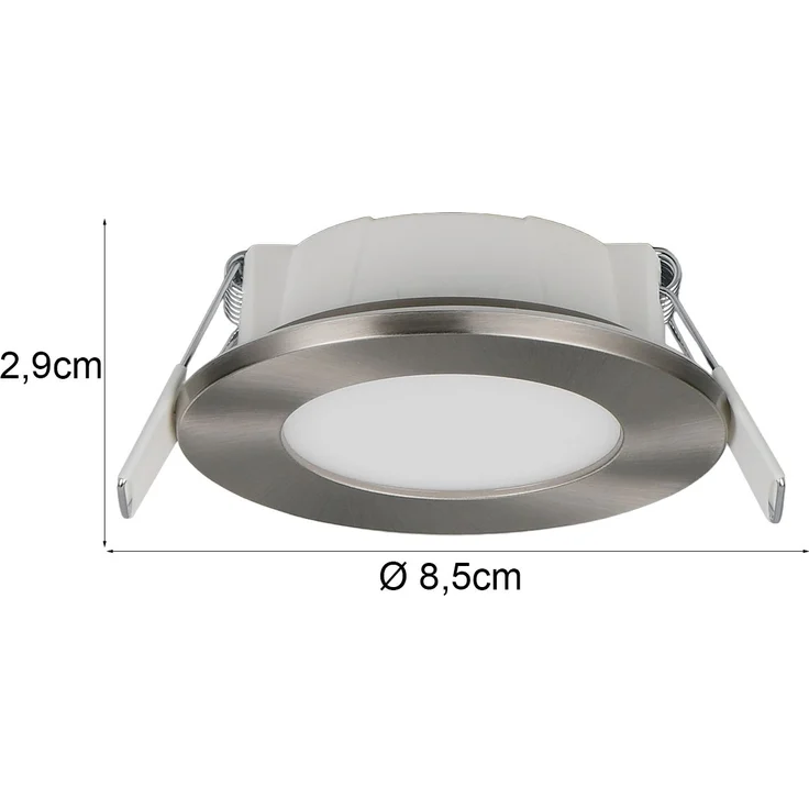 LED Einbaustrahler 6er Set, dimmbar, 2 Lichtfarben für Badezimmer, Ø 8,5cm – Bild 3