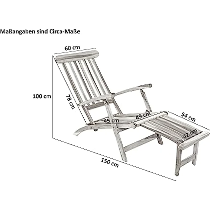 SAM 2er Set Gartenliege Puccon, verstellbare Sonnenliege, Teakholz massiv, Liegestuhl klappbar, Deckchair/Holzliege ideal für Balkon, Terrasse und Garten – Bild 3