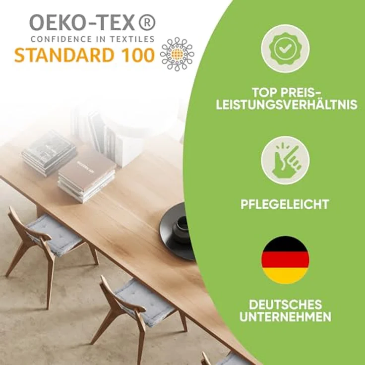 Gräfenstayn Sitzkissen 4er Set 40x40 cm mit 8 cm Polsterung aus 100 % Baumwolle -, robustes Sitzkissen für Indoor & Outdoor, bequemes Bodenkissen – Bild 7