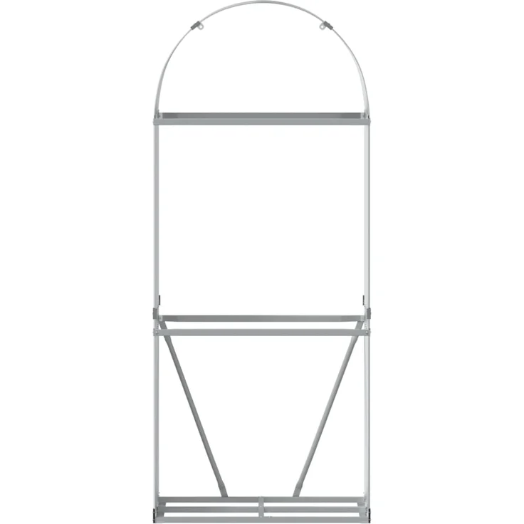 vidaXL Kaminholzunterstand Hellgrau 80x45x190 cm Verzinkter Stahl 364550 – Bild 3