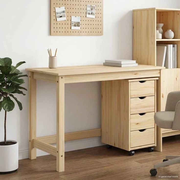 vidaXL Schreibtischschrank-Set MOSS 2 stk. Braun 112 x 50 x 75 cm 3438774 – Bild 1