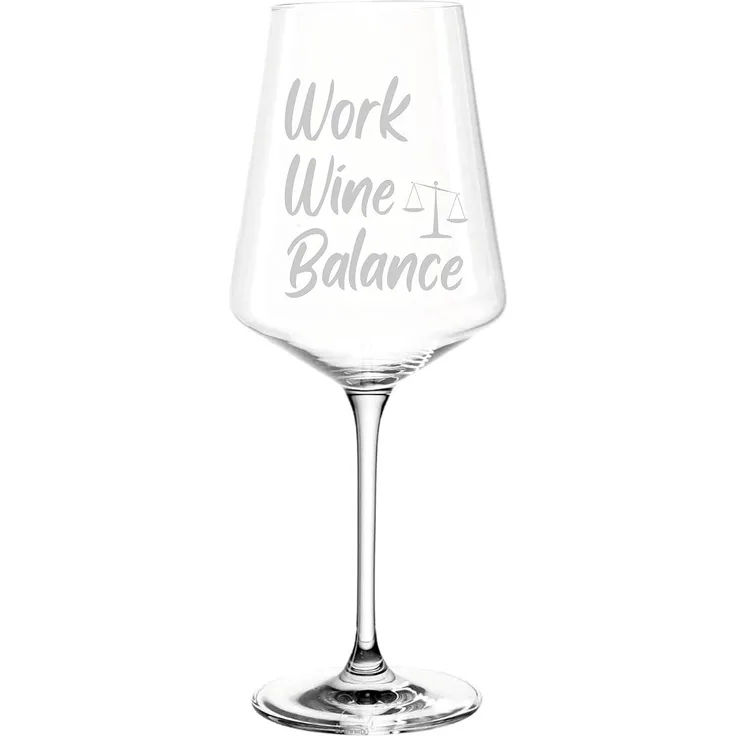 Leonardo Puccini Weinglas 560ml mit Gravur Work Wine Balance