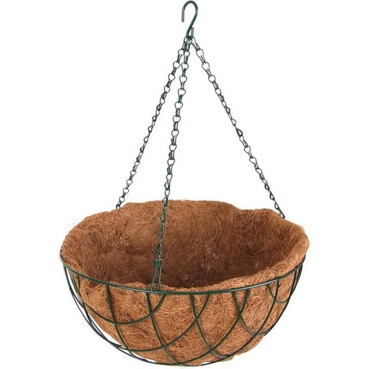 Blumenampel 30cm mit Kokosfaser Pflanzeinlage Hängeampel Hängeschale Pflanztopf – Bild 3