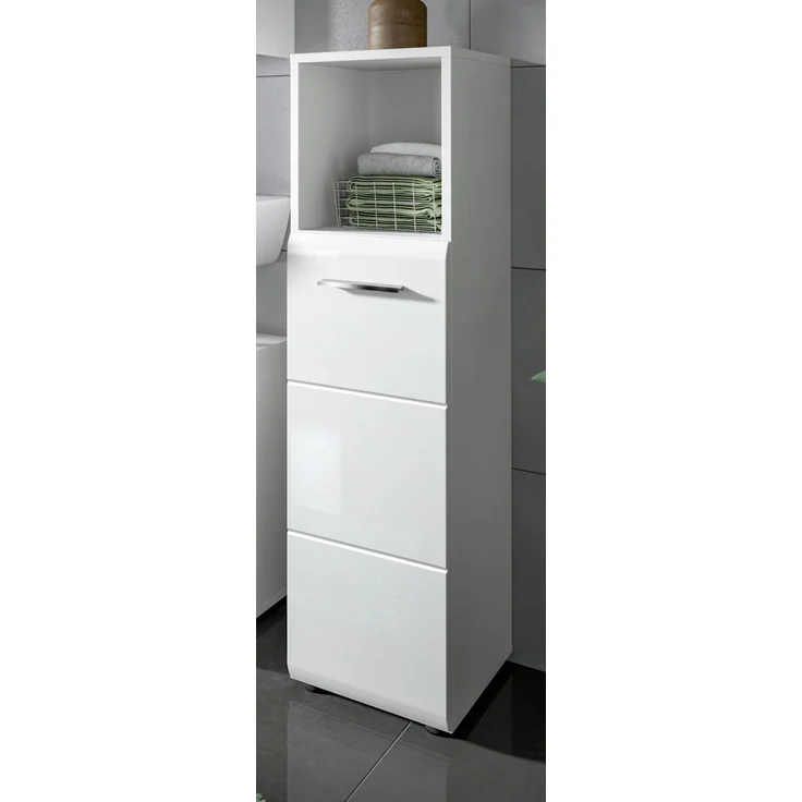Badezimmer Kommode Cover in weiß Hochglanz 30 x 110 cm – Bild 1