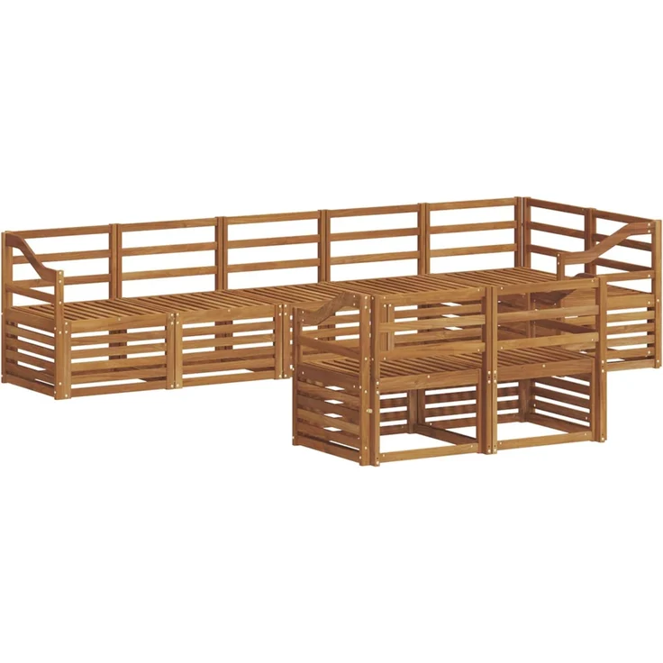 vidaXL Outdoor-Sofagarnitur 8 stk. 8-Sitzer Natur Massivholz Akazie 3375024 – Bild 2