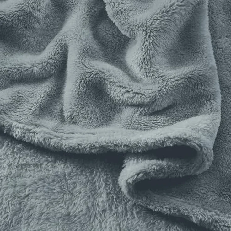 Wohndecke Wohndecke "Salerno", Erwin Müller, Teddy-Fleece Uni – Bild 7