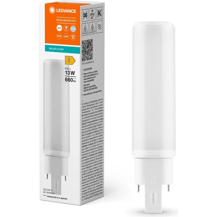 LEDVANCE DULUX LED D/E HF & AC NETZ V 6W 840 G24Q-1