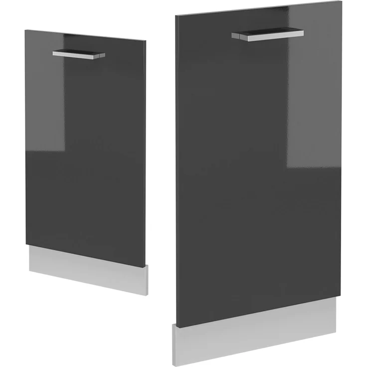 Geschirrspülblende R-Line Anthrazit Hochglanz 45 cm ohne Arbeitsplatte Vicco – Bild 4
