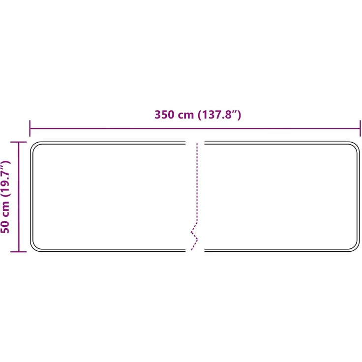vidaXL Teppichläufer MARSA Grau 350x50 cm Polyester und PVC 42023187 – Bild 6