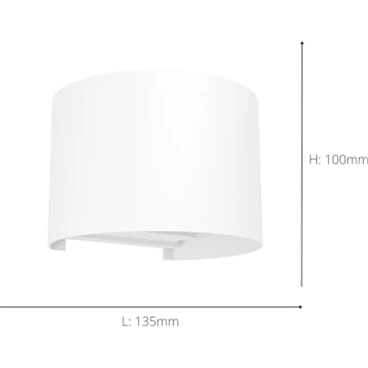 EGLO Calpino 3, LED Außenleuchte mit Uplight und Downlight, Wandlampe aus Aluminium in Weiß, warmweißes Licht, IP54 – Bild 4